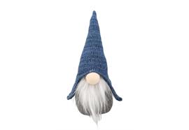 Deko Wichtel Santa  Farbe: Blau/Grau  L:8cm B:10cm H:29cm