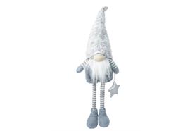 Deko Wichtel Santa Junge  stehend Farbe: Weiss / Grau  L7cm x B17cm x H66cm