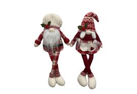 Deko Wichtel "Santa" Kantenhocker  2er Assortierung  Junge und Mädchen