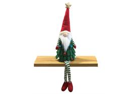 Deko Wichtel Santa  Kantenhocker  grün rot 75cm