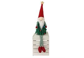 Deko Wichtel Santa  Kantenhocker  grün rot 75cm