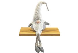 Deko Wichtel Santa Kantenhocker  L:8cm x B: 20cm x H:84cm  Farbe: weiss / grau