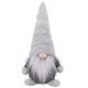 Deko Wichtel Santa mit Bart  mit Zipfelmütze,  Farbe: Grau,  L:11cm B:16cm H:36cm