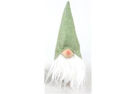 Deko Wichtel Santa  mit grüner Zipfelmütze  Höhe 21.5cm