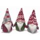 Deko Wichtel Santa  sitzend 3 assortiert  grün/rot/grau  mit roter Strickmütze