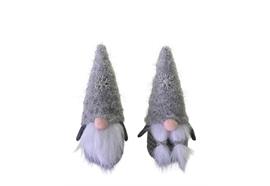 Deko Wichtel Santa  sitzend grau  2er Assortierung