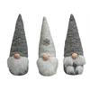 Deko Wichtel Santa  sitzend grau / weiss  3er Assortierung