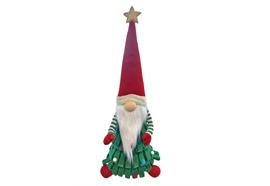 Deko Wichtel Santa  sitzend  grün rot 60cm