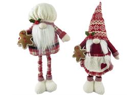 Deko Wichtel "Santa"  stehend ausziehbar  2er Assortierung Junge und Mädchen