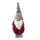 Deko Wichtel Santa stehend,  Farbe: Rot / Grau,  L:16cm B:22cm H:55cm