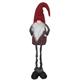 Deko Wichtel Santa stehend H:155cm  ausziehbare Beine  Farbe: Rot mit Karo Hose