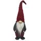 Deko Wichtel Santa stehend,  L12cm x B15cm x H53cm,  Farbe: Rot mit Karo Hose