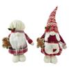 Deko Wichtel "Santa" stehend  mit Lebkuchen  2er Assortierung Junge und Mädchen