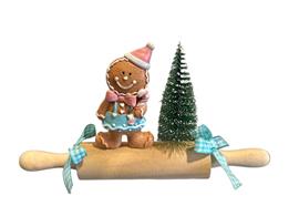 Deko XMAS Wallholz rosa türkis  B:20cm H: 11cm