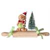 Deko XMAS Wallholz rot grün  B:20cm H: 11cm