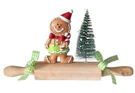 Deko XMAS Wallholz rot grün  B:20cm H: 11cm