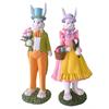 Dekofigur Osterhase  2er Assortierung  stehend  aus Polyresin