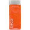 Dekosand 0.5mm orange - Flasche eckig  Inhalt: 825gramm/ 550ml  Deckel: silber