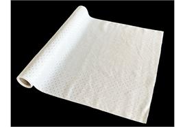 Dekostoff  weiss + goldige Punkte  Design:Punkte  36cm x 300cm - gerollt