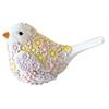 Dekovogel Blüte  aus Polyresin  weiss