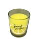 Duft-Kerze im Glas mit gelbem Wachs - Motive: Lemon  Glas transparent