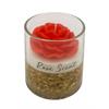 Duftkerze im Glas  rote Rose