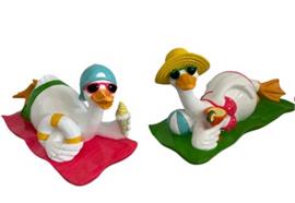Ente Beach liegend 2-assortiert  Grösse 25x11.5x14.5cm