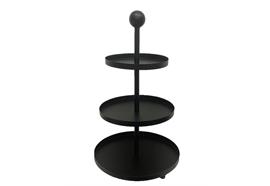 Etagere aus Metall  mit 3 Etagen  in Schwarz