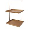 Etagere mit 2 Ablagen  aus Metall in Gold  L25cm x B30cm x H45cm