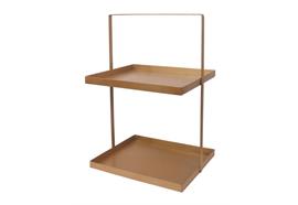 Etagere mit 2 Ablagen  aus Metall in Gold  L25cm x B30cm x H45cm