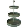 Etagere mit 3 Ablagen  aus Metall  matt grün