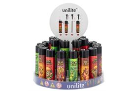 Feuerzeug Unilite Barcelona  Soft Flame  4 Designs Assortiert  Snack Power  360° Label