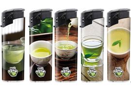 Feuerzeug Unilite U-8622  assortiert 5 Design  Motive: Green Tea  Duft Edition