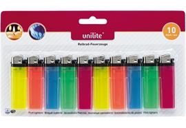 Feuerzeug Unilite U-30  assortiert 5 Farben  10er Blister