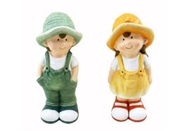Figuren Kinder stehend  2er Assortierung  Grösse 7x8x17cm