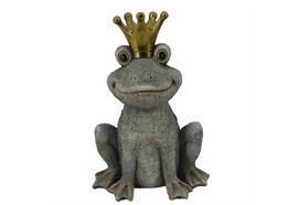 Froschkönig sitzend  aus Polyresin  T14cm B19cm H26cm