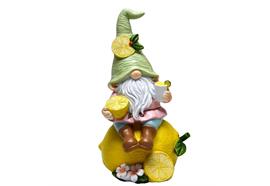 Gartenwichtel Lemon grün  aus Polyresin  13cm x 14cm x 25cm