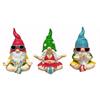 Gartenzwerg Beach  3fach assortiert  sitzend in Yoga Pose  Grösse 12x14x17cm