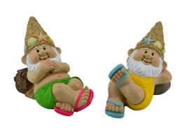 Gartenzwerg "Beach" liegend  2er Assortierung  L:11.5cm B:26.5cm H:20cm