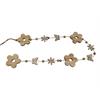 Girlande Blume aus  Holz L:100cm  Farbe Braun  Grösse Blume  D:8cm T:1.2cm