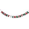 Girlande Merry Christmas  mit Buchstaben und  mit weisser Schneeflocke  aus Filz