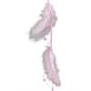Girlande mit 10 Federn und  Perlenkette Länge 125cm  Farbe: rosa