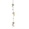 Girlande mit Blumen  aus Holz weiss gelb  1x8x80cm