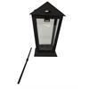 Grablaterne  inklusive Erdspiess (15+15cm)  in Schwarz  L:14cm B:14cm H:25cm