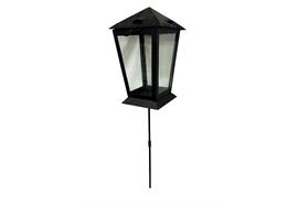 Grablaterne  inklusive Erdspiess (15+15cm)  in Schwarz  L:14cm B:14cm H:25cm