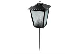 Grablaterne  mit Erdspiess  in Schwarz  L:22cm B:22cm H:30cm  (+30cm Erdspiess)