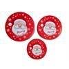 Guetzlidosen 3er Set  rund mit XMAS Motiv  Santa rot weiss  aus Weissblech