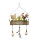 Hänger aus Holz mit Huhn und Blume L: 35cm B: 18cm  "Happy Easter"