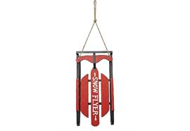 Hänger Bob Schlitten  in Rot und Braun