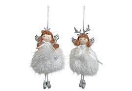 Hänger Deko Engel  Höhe 18cm  2- assortiert weiss